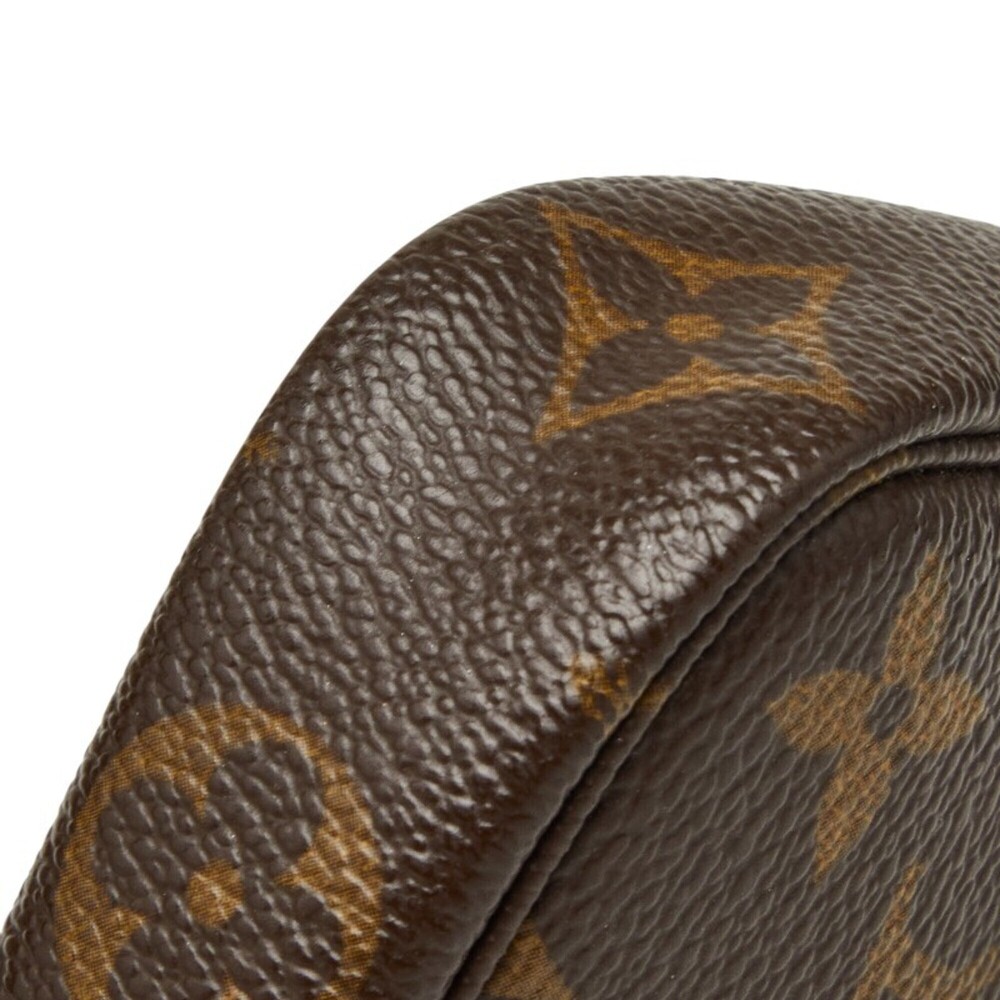 LOUIS VUITTON Authentic Brown Monogram Leather Pochette Mini Bag - Picture 4 of 9